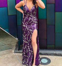 Purple Size 4 Side slit Dress on Queenly