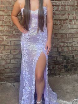 Javani Purple Size 6 Prom Side slit Dress on Queenly