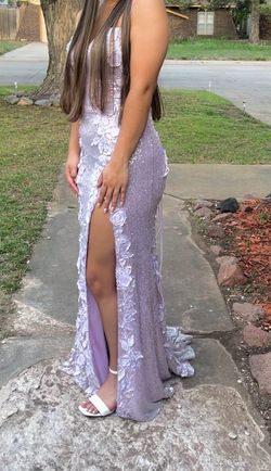 Javani Purple Size 6 Prom Side slit Dress on Queenly