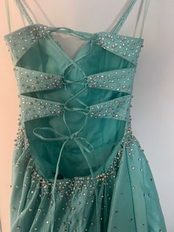 Johnathan Kayne Blue Size 4 50 Off Prom Ball gown on Queenly