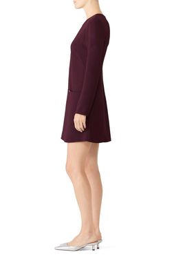 Style 1-2446412538-2901-1 Amanda Uprichard Purple Size 8 Long Sleeve Mini Cocktail Dress on Queenly