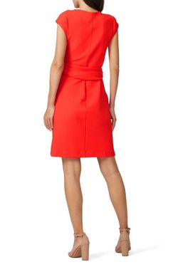 Style 1-2565004629-2901-1 Rachel Roy Red Size 8 Sorority Rush Sleeves Free Shipping Polyester Cocktail Dress on Queenly