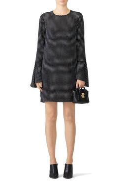 Style 1-2639539842-3236-1 Equipment Black Size 4 Silk Sleeves Keyhole Sorority Rush Summer Cocktail Dress on Queenly