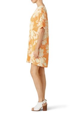 Style 1-2715074963-1046-1 BY MALENE BIRGER Orange Size 32 Mini Sleeves Polyester Cocktail Dress on Queenly