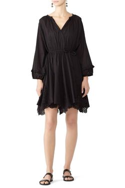 Style 1-524069279-1498-1 APIECE APART Black Size 4 Sorority Rush Sleeves Tall Height Cocktail Dress on Queenly