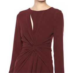 Style Naomi Dress the Population Red Size 4 Jewelled Sleeves Burgundy Polyester Side slit Dress on Queenly
