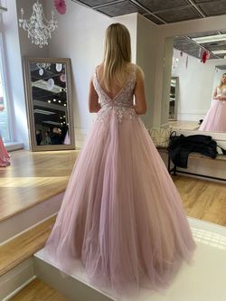 Jovani Pink Size 4 Plunge Prom Pageant Ball gown on Queenly