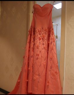 Orange Size 10 Mermaid Dress on Queenly