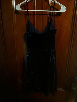 Style 8JWR454 B. Darlin Blue Size 10 Semi Formal Floor Length Straight Dress on Queenly