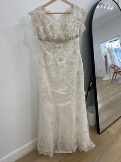 Maggie Sottero White Size 10 Jersey 50 Off 70 Off A-line Dress on Queenly