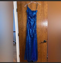 Sherri Hill Blue Size 00 Backless One Shoulder Pageant Mermaid Dress on Queenly