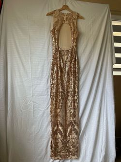 Windsor Nude Size 8 Floor Length Side slit Dress on Queenly