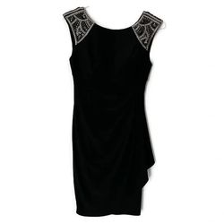 Xscape Black Size 4 Spandex Cocktail Dress on Queenly
