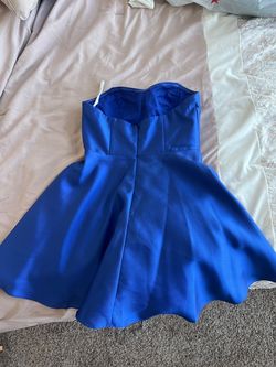 Jovani Blue Size 6 50 Off Ball gown on Queenly