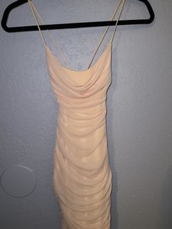 Princess Polly Nude Size 2 Jersey Medium Height Cocktail Dress on Queenly