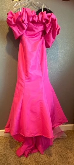 Sherri Hill Pink Size 10 Jersey Floor Length Mermaid Dress on Queenly