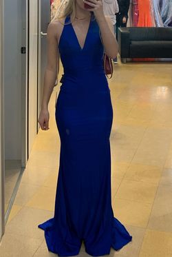 Style -1 Faviana Blue Size 00 Sorority Formal Mermaid Dress on Queenly