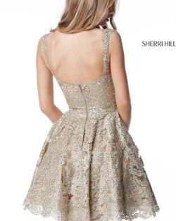 Style 51521 Sherri Hill Gold Size 2 Jersey 50 Off Mini 51521 Cocktail Dress on Queenly