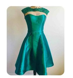 Mac Duggal Green Size 4 Emerald Pageant Cocktail Dress on Queenly