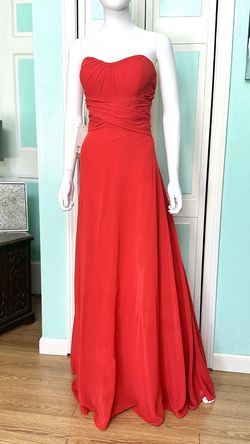 Style 577 Gather and Gown Orange Size 12 577 Strapless Plus Size A-line Dress on Queenly