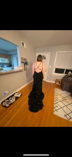 Sherri Hill Green Size 6 Prom Mermaid Dress on Queenly