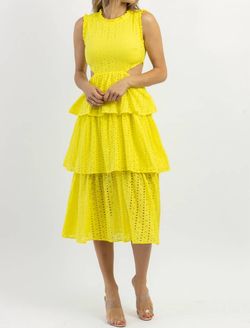 Style 1-1003501240-2696 The Clothing Company Yellow Size 12 Plus Size Polyester Backless Cocktail Dress on Queenly