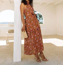 Style 1-1012493962-2696 Cleobella Orange Size 12 Military Print Tall Height Straight Dress on Queenly