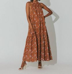 Style 1-1012493962-2696 Cleobella Orange Size 12 High Neck Floor Length Straight Dress on Queenly