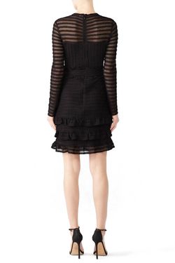 Style 1-1207722440-1498-1 Parker Black Size 4 Polyester Mini Long Sleeve Cocktail Dress on Queenly