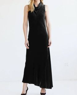 Style 1-1277625820-3855 Go by Go Silk Black Size 0 Floor Length Tall Height Straight Dress on Queenly