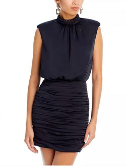 Style 1-1398062422-2168 Ramy Brook Black Size 8 Mini Sorority Polyester Cocktail Dress on Queenly