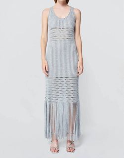 Style 1-1421618708-3236 JONATHAN SIMKHAI Silver Size 4 Fringe Speakeasy Cocktail Dress on Queenly