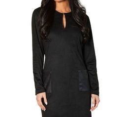 Style 1-1664547479-2865 Angel Apparel Black Size 12 Free Shipping Suede Cocktail Dress on Queenly