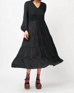 Style 1-1906598013-2696 FRESHA LONDON Black Size 12 Silk V Neck Tall Height Cocktail Dress on Queenly