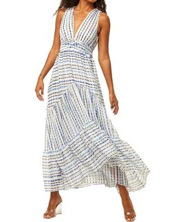 Style 1-1936497357-3236 Misa Los Angeles Multicolor Size 4 High Low Straight Dress on Queenly