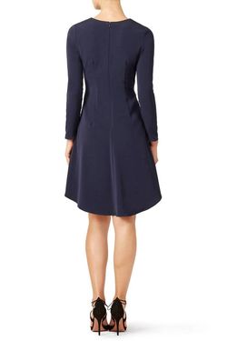 Style 1-1943581286-5-1 Nha Khanh Blue Size 0 Polyester Long Sleeve Mini Cocktail Dress on Queenly