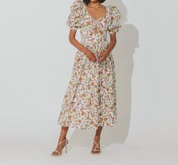 Style 1-2027610055-2901 Cleobella White Size 8 Sleeves Peach Pockets Cocktail Dress on Queenly