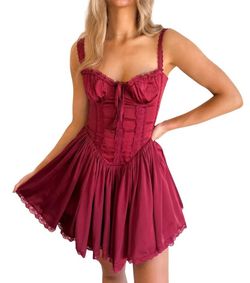 Style 1-2304067061-3011 Sky to Moon Red Size 8 Polyester Sorority Corset Cocktail Dress on Queenly