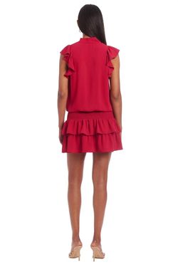 Style 1-2417546515-2791 Amanda Uprichard Red Size 12 Free Shipping Polyester Tall Height Sorority Rush Cocktail Dress on Queenly