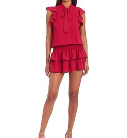Style 1-2417546515-2791 Amanda Uprichard Red Size 12 Free Shipping Polyester Mini Cocktail Dress on Queenly