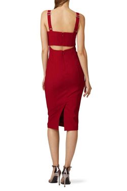 Style 1-2547203147-4818-1 cinq a sept Red Size 4 Straight Free Shipping Cocktail Dress on Queenly