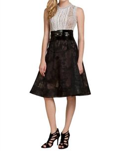Style 1-2684175738-1901 Byron Lars Black Size 6 Wednesday Lace Belt Cocktail Dress on Queenly