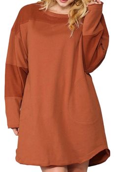 Style 1-2697114261-2696 GiGiO Orange Size 12 Pockets Long Sleeve Cocktail Dress on Queenly