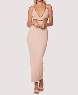 Style 1-2758783702-3107 LOST + WANDER Nude Size 8 V Neck Free Shipping Cocktail Dress on Queenly