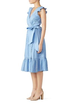Style 1-2904185501-73-1 J.Crew Blue Size 0 V Neck Sleeves Cocktail Dress on Queenly