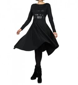 Style 1-3234973341-1339 Beate Heymann Black Size 38 Boat Neck Long Sleeve Plus Size Tall Height Cocktail Dress on Queenly
