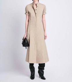 Style 1-3473756435-3656 Proenza Schouler Nude Size 4 Free Shipping Pockets High Neck Straight Dress on Queenly