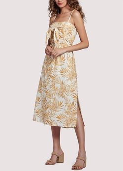 Style 1-3485881762-3471 LOST + WANDER Yellow Size 4 Print Free Shipping Cocktail Dress on Queenly