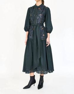 Style 1-3557941291-2696 CHRISTY LYNN Green Size 12 Plus Size Embroidery Vintage Floor Length Black Tie Straight Dress on Queenly