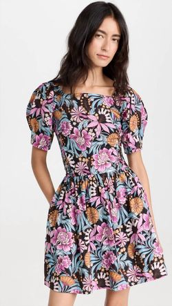 Style 1-3580546086-3855 BANJANAN Multicolor Size 0 Square Neck Floral Mini Cocktail Dress on Queenly